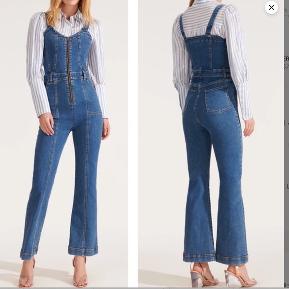 Veronica Beard Fayre Denim Jean Jumpsuit EUC - Picture 3 of 14